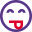 Tongue-out smiling emoji with eyes closed expression icon