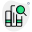 Searching Books in a library with a magnifying glass isolated on a white background icon