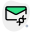 Sending a mail coded DNA sequence digital fire icon