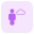 Cloud computing engineer with advance support layout icon