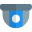Dome shaped security camera isolated on a white background icon