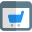 Online e-commerce website with a shopping trolley web browser page icon