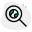 Default browser search engine with a magnifying and Earth logotype icon