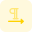 Shift paragraph outward arrow-direction justify layout position icon