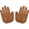 Open Hands Medium Dark Skin Tone icon