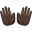 Open Hands Dark Skin Tone icon