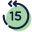 15 segundos Retroceder icon