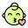 Baby blowing a kiss emoji for chat conversation icon