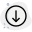 Down arrow direction button to download and save icon