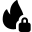 Firewall security with device locking and unlocking facilty icon