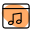 Music collection of wide genre available online icon