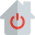 Smart home application for turning off and on of features icon