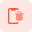 Delete items on a smartphone with trash logotype icon