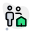 Full family members living in a common shed house icon