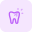 Cavity filling on broken tooth isolated on a white backgrounds icon