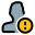 Exclamation sign layout for online scam isolated on a white background icon