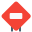 Do not enter on a road signal signboard icon