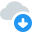 Externer-Inhalt-gespeichert-online-auf-Cloud-Server-mit-Download-Pfeil-Cloud-Color-Tal-Revivo icon