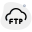 Cloud server FTP networking with local computer switching icon