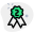 Flower shaped second place silver emblem reward icon