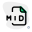 MIDI file extension is a Musical Instrument Digital Interface file icon