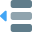 Move document-list object left direction margin line icon