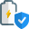 Phone battery with safeguard circuit protection badge icon