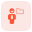 Businessman sharing a single folder on an online server icon