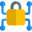 High security authentication connected with multiple nodes icon