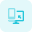 Computer to cell phone media sharing or mirroring software icon