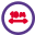 Distance of about ten kilometers range on a road signal icon