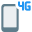 Fourth generation cellular connectivity network facility on phone icon