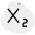 Subscript feature for use in chemical formula notation icon