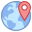 Позиция на карте мира icon