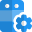 Server internal setting with cogwheel setting layout icon