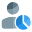 Chart graph for a visualization and statics of global social media profile index icon