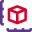 Dimension of xy plot of a cubic shape material icon