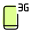Cell phone with third generation network connectivity icon