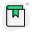 Bookmarking syllabus book isolate On a white background icon