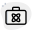 Briefcase and atomic, structure layout isolated on a white background icon