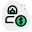 empresaria-externa-con-signo-de-dolar-aislado-sobre-fondo-blanco-trabajos-verde-tal-revivo icon