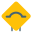 Bump ahead warning signal on road ahead icon