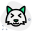 Clever fox squint with grinning at same time icon