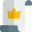 Online premium membership letter with crown logotype icon