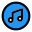 Music application with musical note icon layout icon