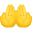 emoji de palmas para cima icon