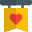 Heart shape on a tablet representing peace and love icon