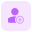 Classic user sharing the multimedia on a web messenger icon