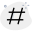 Hashtag sign used on social media websites icon