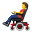 Mann im motorisierten Rollstuhl icon